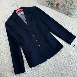 NWT Tahari Marlene navy Blue Blazer Color 412 Japan Joy